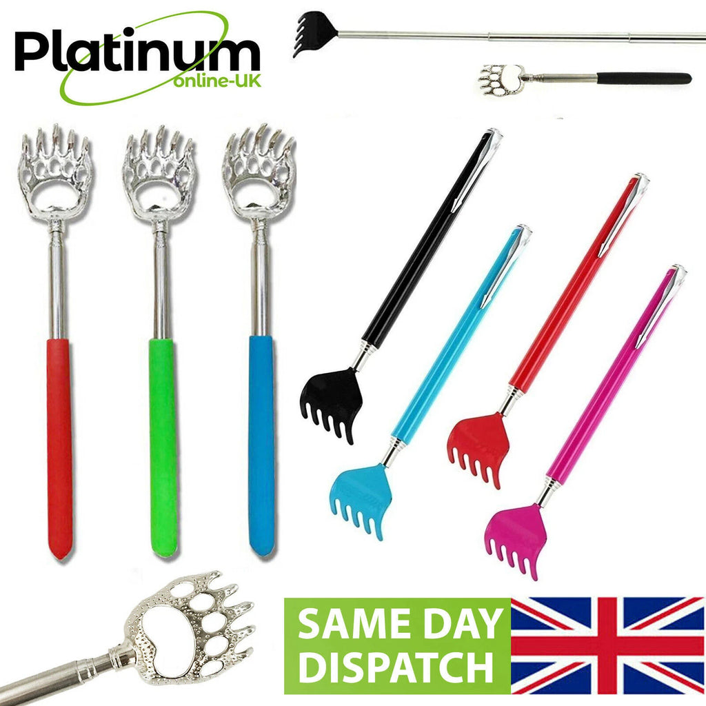 Adjustable 36 / 56cm Extending Back Scratcher Rake / Claw Telescopic Portable