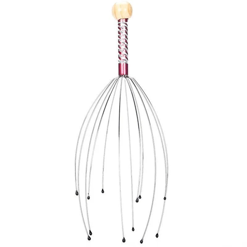 Octopus Head Massager Engraved Head Relaxer Brain Massage Claw Scalp Scratcher