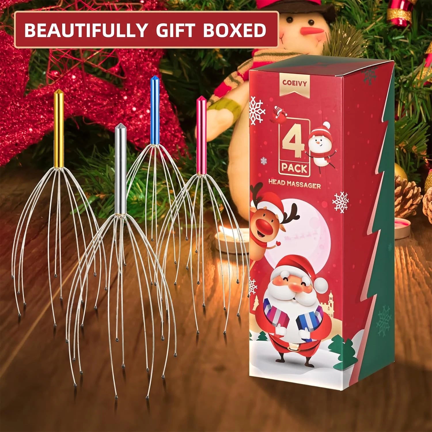 4 Pack Head Massager, Scalp Massager Relax Scratcher, Head Scratcher for Head Ma