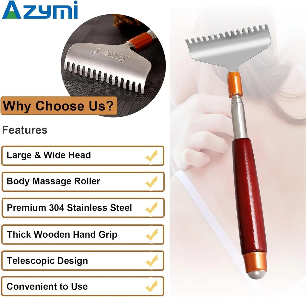 Long Back Scratcher with Safe Rounded Claw - Perfect for Versatile Massaging