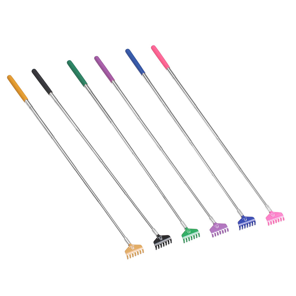 Anself Telescopic Back Scratcher Massager Metal Compact Extendable Blue USA O3T1