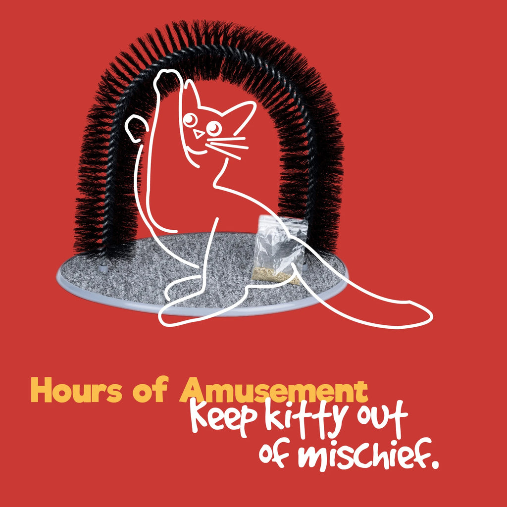 Cat Scratch Arch Kitten Massaging Scratching Scratcher Pet Grooming Play Catnip