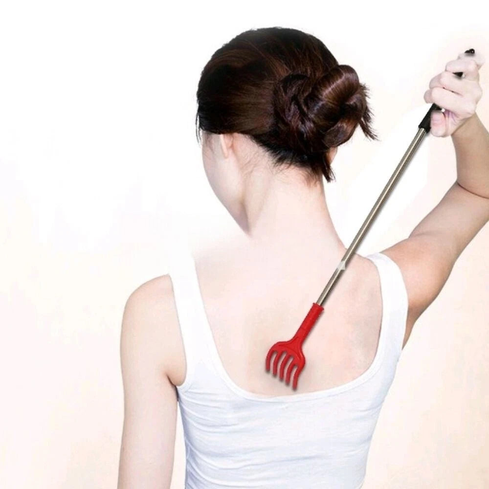 Back Scratcher 44cm Assorted Colours Metal Plastic Massager Itch Portable NEW