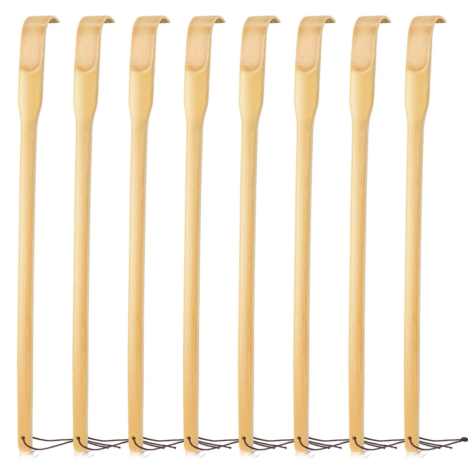 8 Pack Wooden Bamboo Back Scratcher 16.5 Inch Long Handle Back Scratchers 100...
