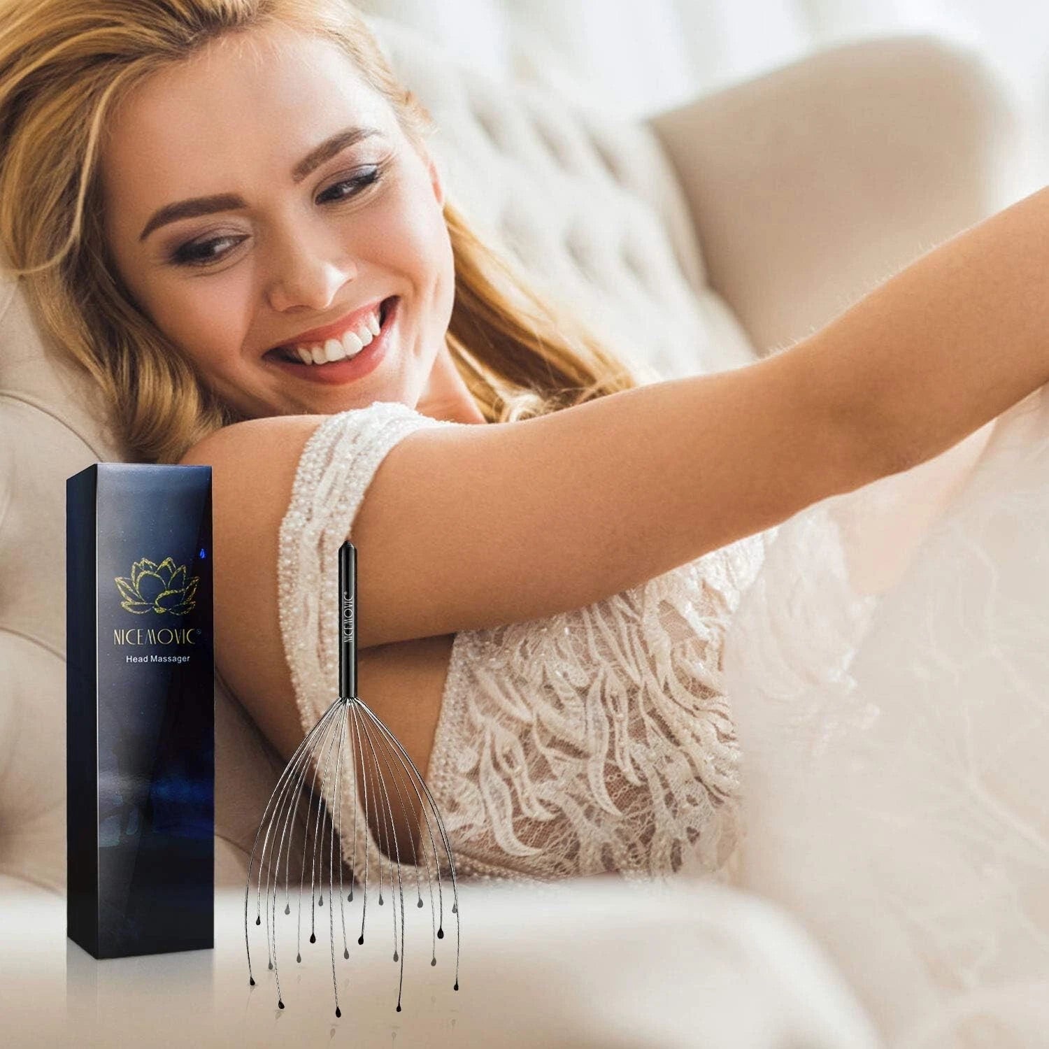 Head Massager Scratcher Tingler with 20 Fingers for Hair Scalp Deep Relaxation