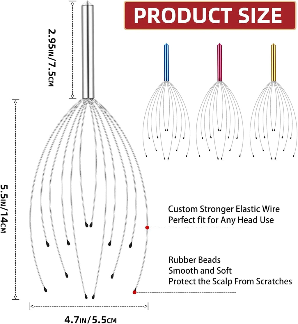 4 Pack Head Massager, Scalp Massager Relax Scratcher, Head Scratcher for Head Ma