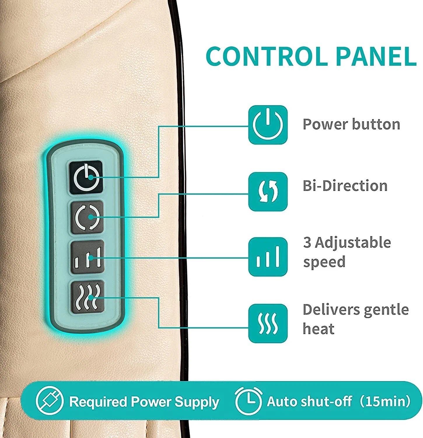 Shiatsu Neck and Back Massager with Soothing Heat, Nekteck Electric Deep