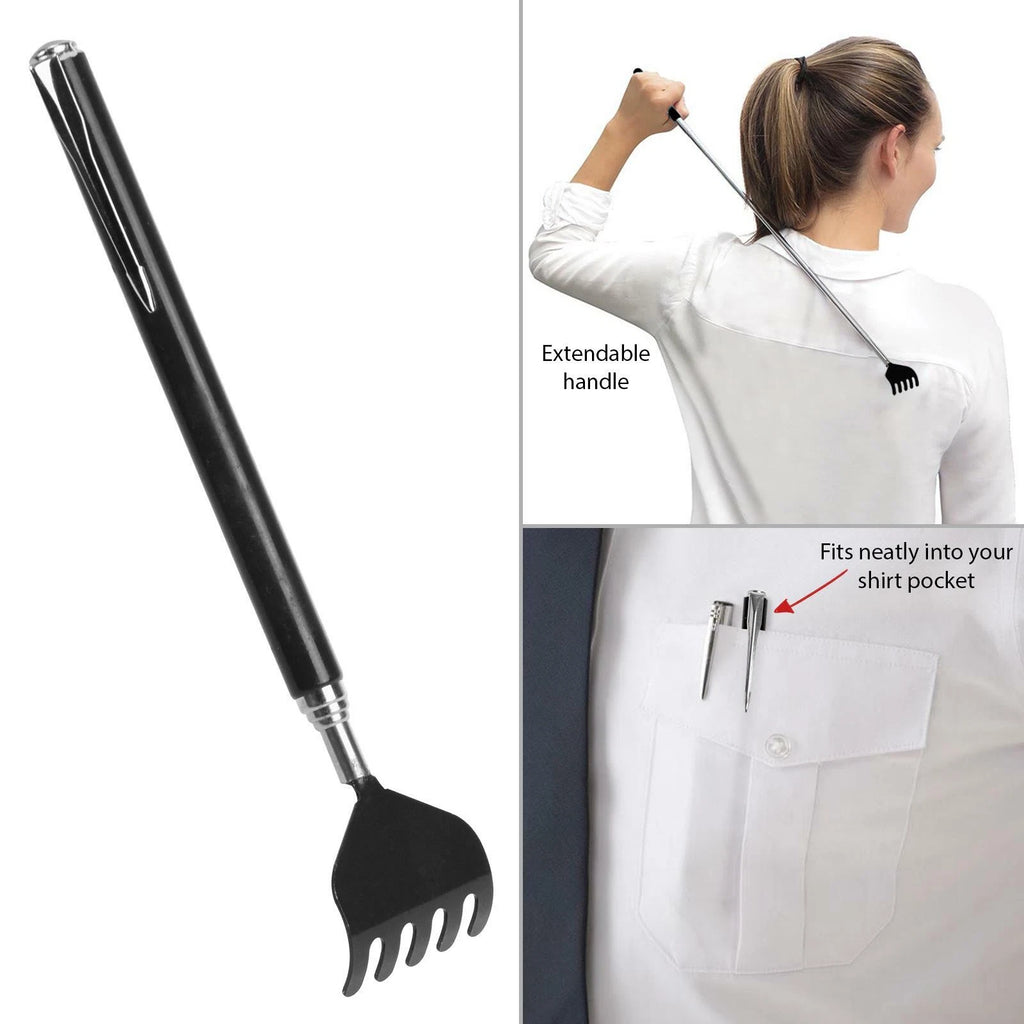 2 x Massage Tool Handy Extendable Back Scratcher Handy Pen Style Pocket 51cm