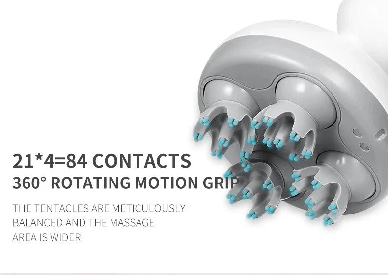 Electric Cordless Hair Scalp Massager Handheld Portable Head Scratcher Massage