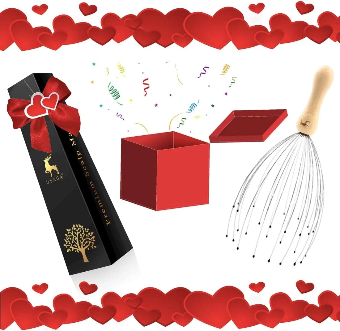 USAGA 28 Finger Head Scratcher, Massager, Scalp Massager for Body...