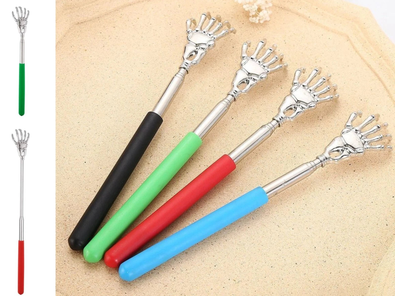 EAGLE CLAW/RAKE BACK SCRATCHER Metal Extending Massager NEW Telescopic Portable