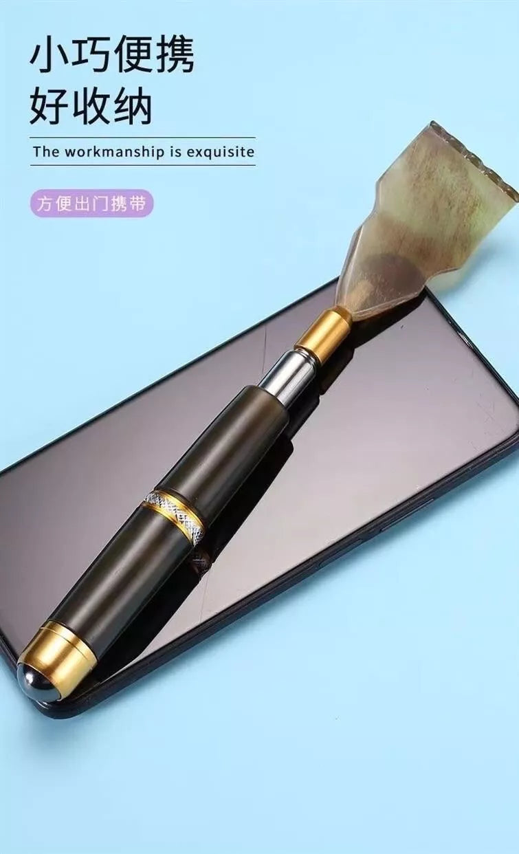RAKE BACK SCRATCHER cowhorn Extending Massager Telescopic Portable