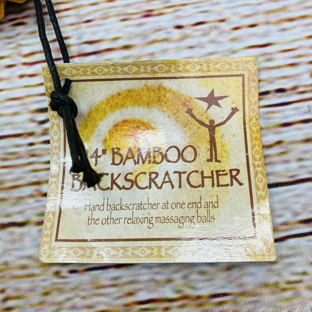 Bamboo Back Scratcher Massager Relaxing Wheels 24 inch 🆕 NEW