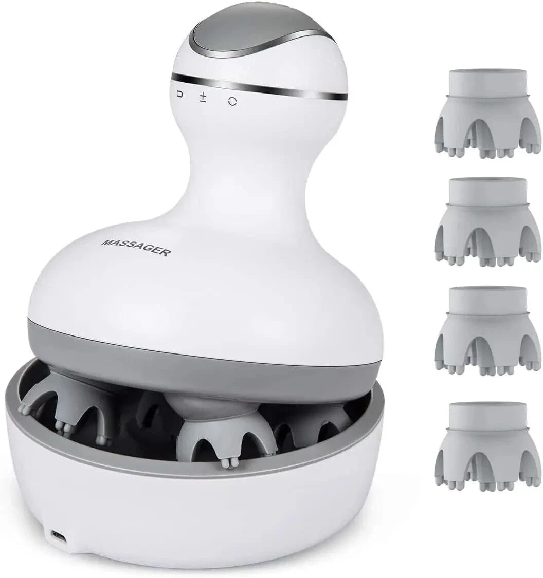 Electric Cordless Hair Scalp Massager Handheld Portable Head Scratcher Massage