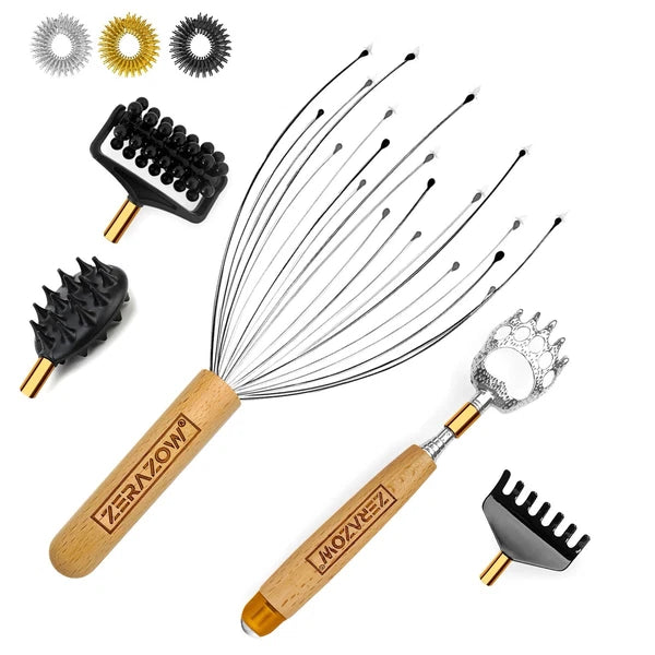 ZERAZOW® Telescoping Back Scratcher 9Pcs Set Includes | Backscratcher for Men