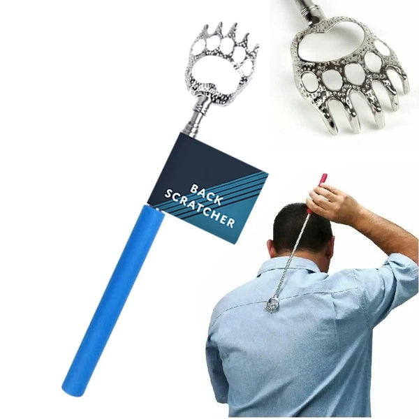 Portable Extendable Bear Claws Metal Back Scratchers,Rubber Handle Adults Gadget