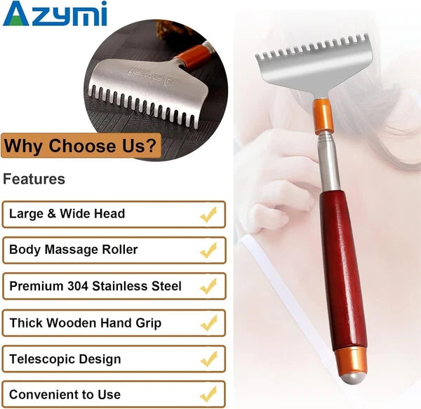 Long Back Scratcher with Safe Rounded Claw - Perfect for Versatile Massaging