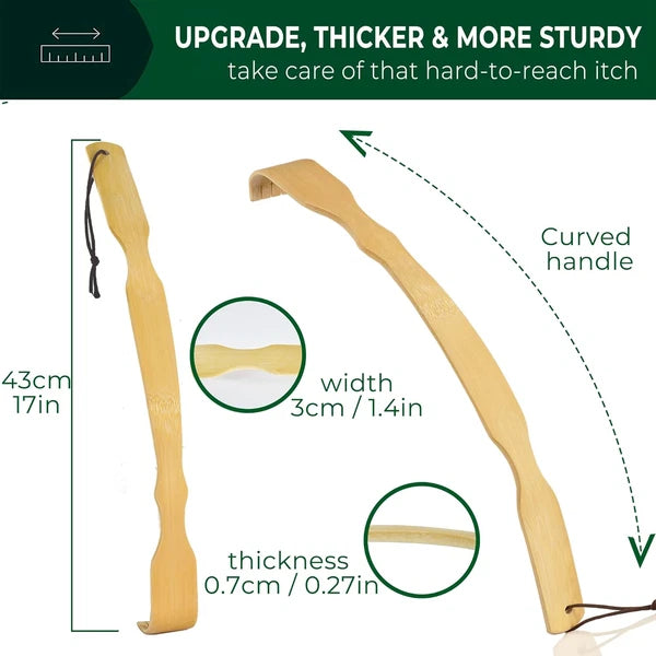 Renook Back Scratcher for Men, Women & Kids - 17'' Bamboo Scratchers with Long H