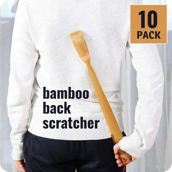 10 pack - Real Bamboo Wood Back Scratcher 18" Long Reach Itch Relief Tool