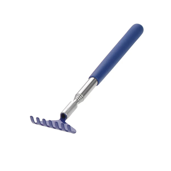 Anself Telescopic Back Scratcher Massager Metal Compact Extendable Blue USA O3T1