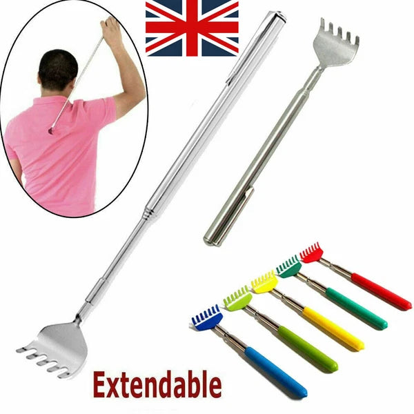 BEAR CLAW / RAKE BACK SCRATCHER Metal Extending Massager Telescopic Portable UK