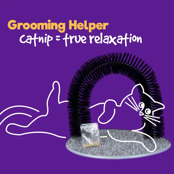 Cat Scratch Arch Kitten Massaging Scratching Scratcher Pet Grooming Play Catnip