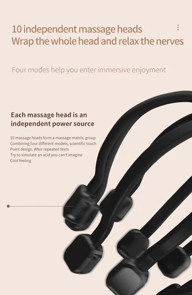 Electric Head Massager Head Scratcher Bluetooth Music Vibration Scalp Massage