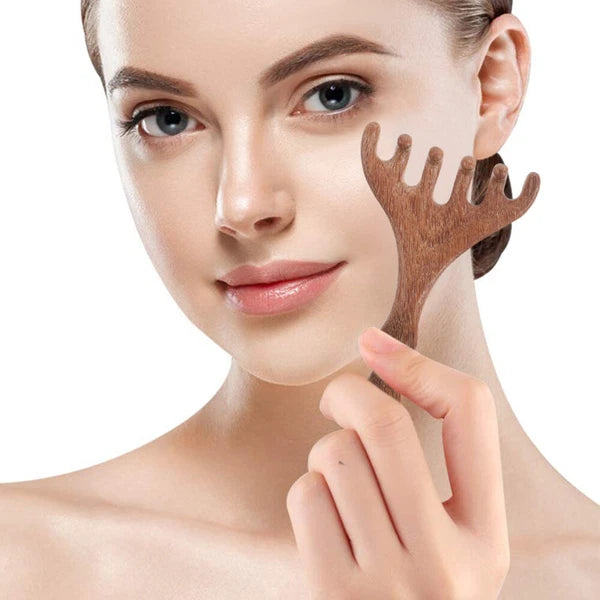 2pcs Head Massager Scalp Wooden Portable Head Scratcher Massager Wood Combs for