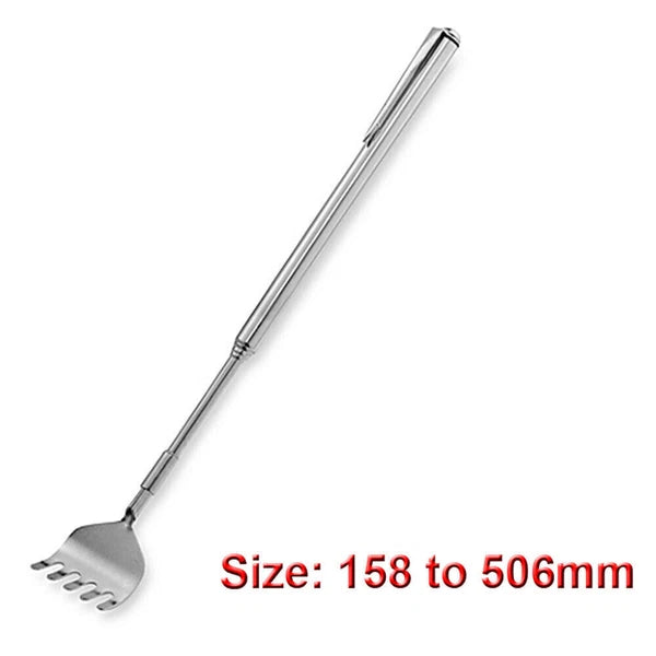 6 inch Stainless Steel Telescopic Back Scratcher Claw Massager for back