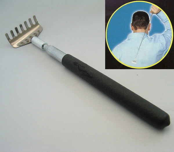 Telescopic Metal Extendable Back Scratcher Massager BLACK Foam Grip USA Ship