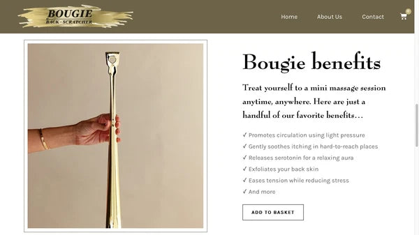 BACK SCRATCHER GOLD DIPPED 17.5"  BRAND NEW!