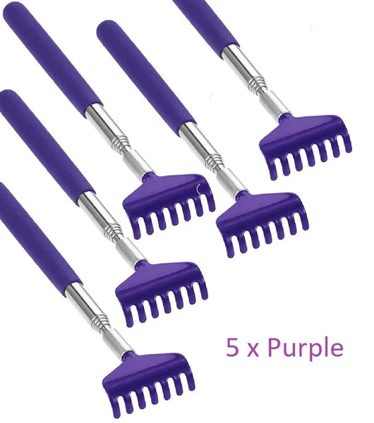 5 x BEAR CLAW RAKE BACK SCRATCHER Metal Extending Massager Telescopic Portable