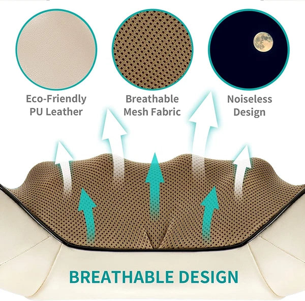 Shiatsu Neck and Back Massager with Soothing Heat, Nekteck Electric Deep