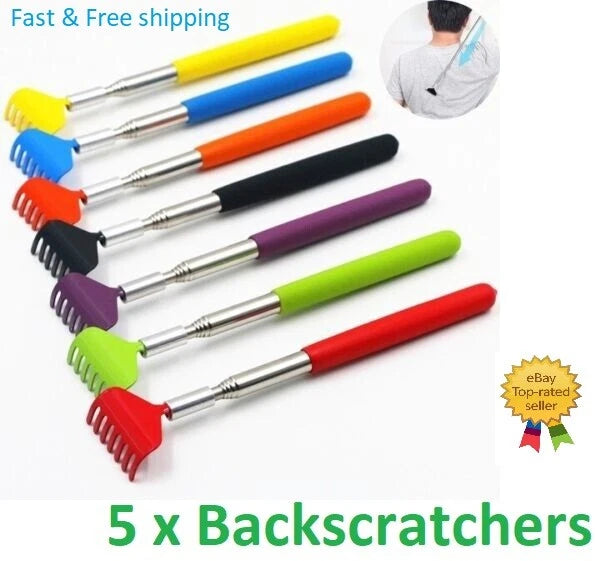 5 x BEAR CLAW RAKE BACK SCRATCHER Metal Extending Massager Telescopic Portable