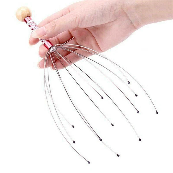 2pc/set Head Massager Metal Scalp Neck Body Natural Relax Pain Relief Scratcher