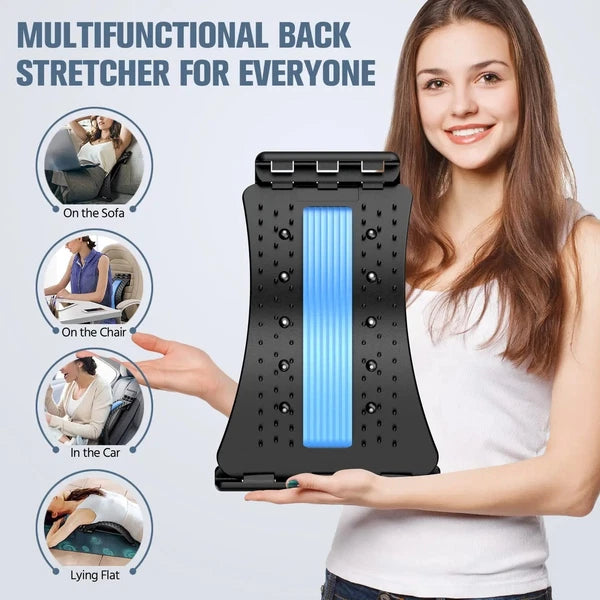 Back Stretcher for Pain Relief Multi Level Spine Board for Lower Upper Support