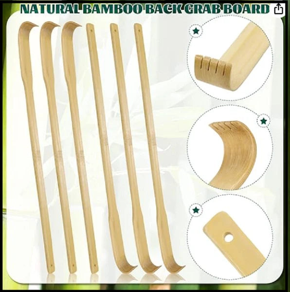 12 PCS Natural Bamboo Back Scratcher Traditional Wooden Back Scratcher,Long Back