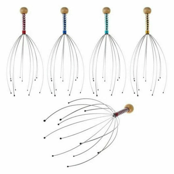 2 x Head Massager Metal Scalp Neck Body Natural Relax Pain Relief Scratcher New
