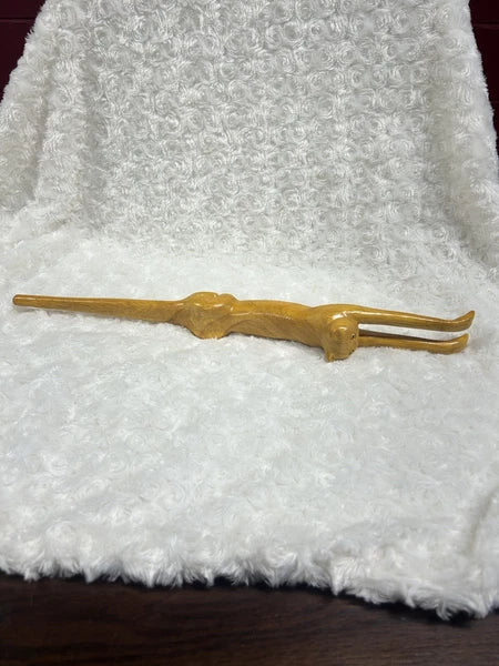 Wooden Cat shaped Back Scratcher, Manual Massage Tool.  17” Long