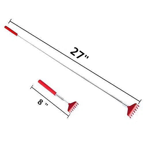 4 Pcs Extendable Stainless Steel Telescoping Back Scratcher Massager Extends 22"