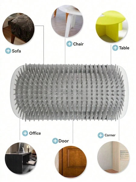 1x Cat Self Groomer Brush Wall Corner Grooming Brush Massage hair scratcher