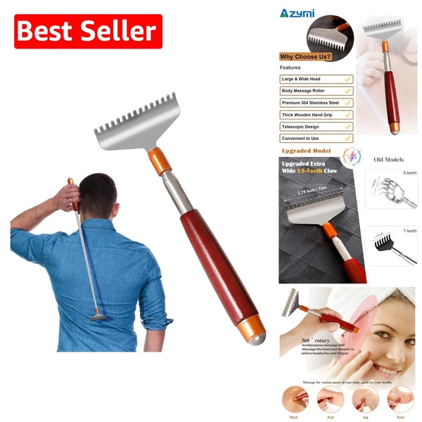 Long Back Scratcher with Safe Rounded Claw - Perfect for Versatile Massaging