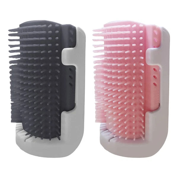 Cat Self Groomer with Catnip Wall Corner Massage Comb Scratcher Grooming Brush