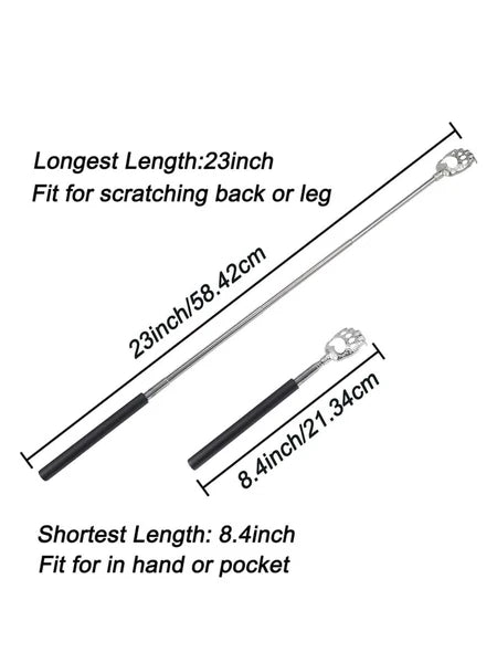 Telescopic BEAR CLAW BACK SCRATCHER Metal Extending Extendable Massager Portable