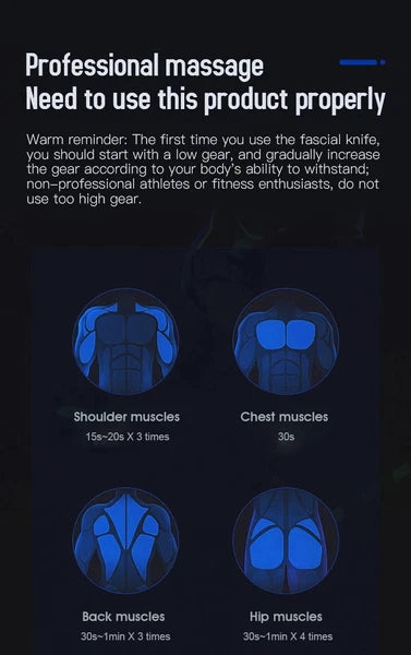 Electric Fascia Knife Vibration Body Massager Muscle Relaxation Lifting Blade