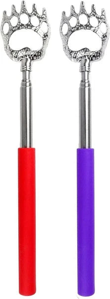 Portable Extendable Bear Claws Metal Back Scratchers,Rubber Handle Adults Gadget
