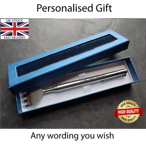 Personalised Custom Engraved Telescopic Back Scratcher - Personalized Gift