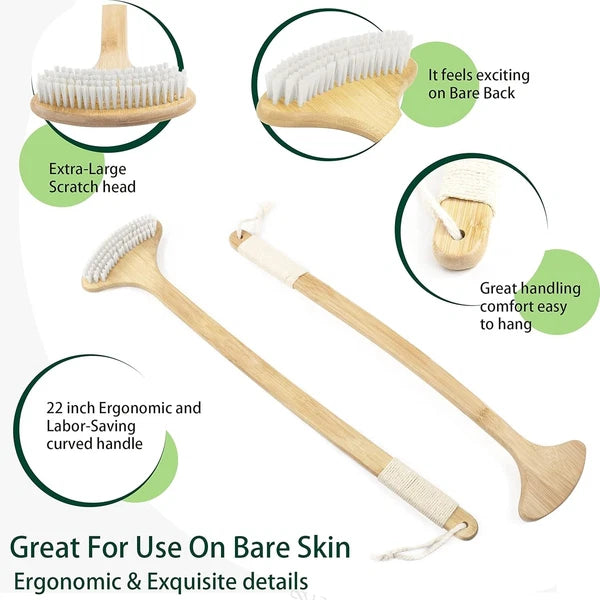 Durable Bamboo Back Scratcher with Non-Toxic Material for Safe Scratching