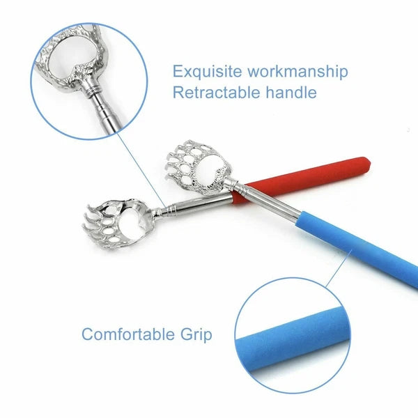 BEAR CLAW BACK SCRATCHER Metal Extending Extendable Massager Portable Telescopic