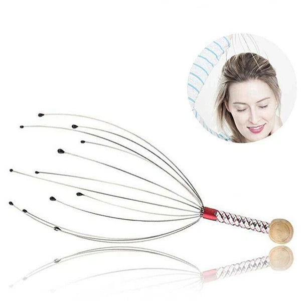 2pc/set Head Massager Metal Scalp Neck Body Natural Relax Pain Relief Scratcher